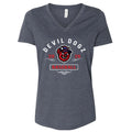 Zebulon Devil Dogz Women's Analog V-Neck
