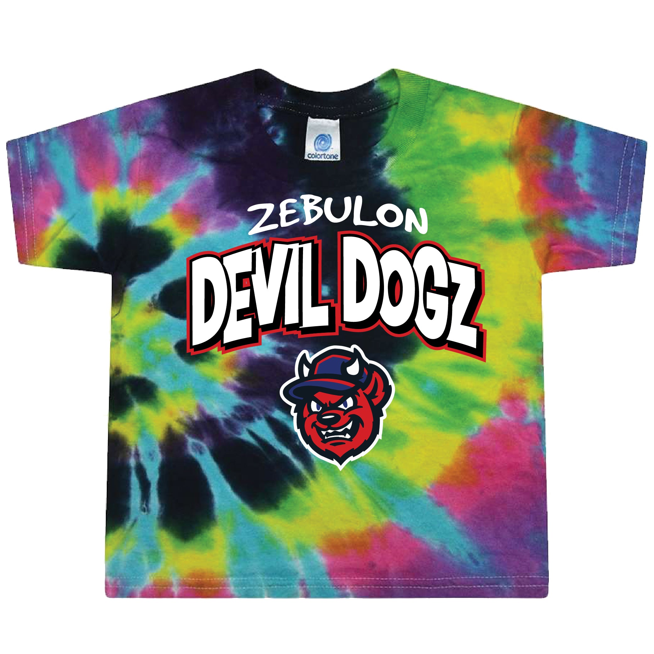 Zebulon Devil Dogz Toddler Tie Dye Tee