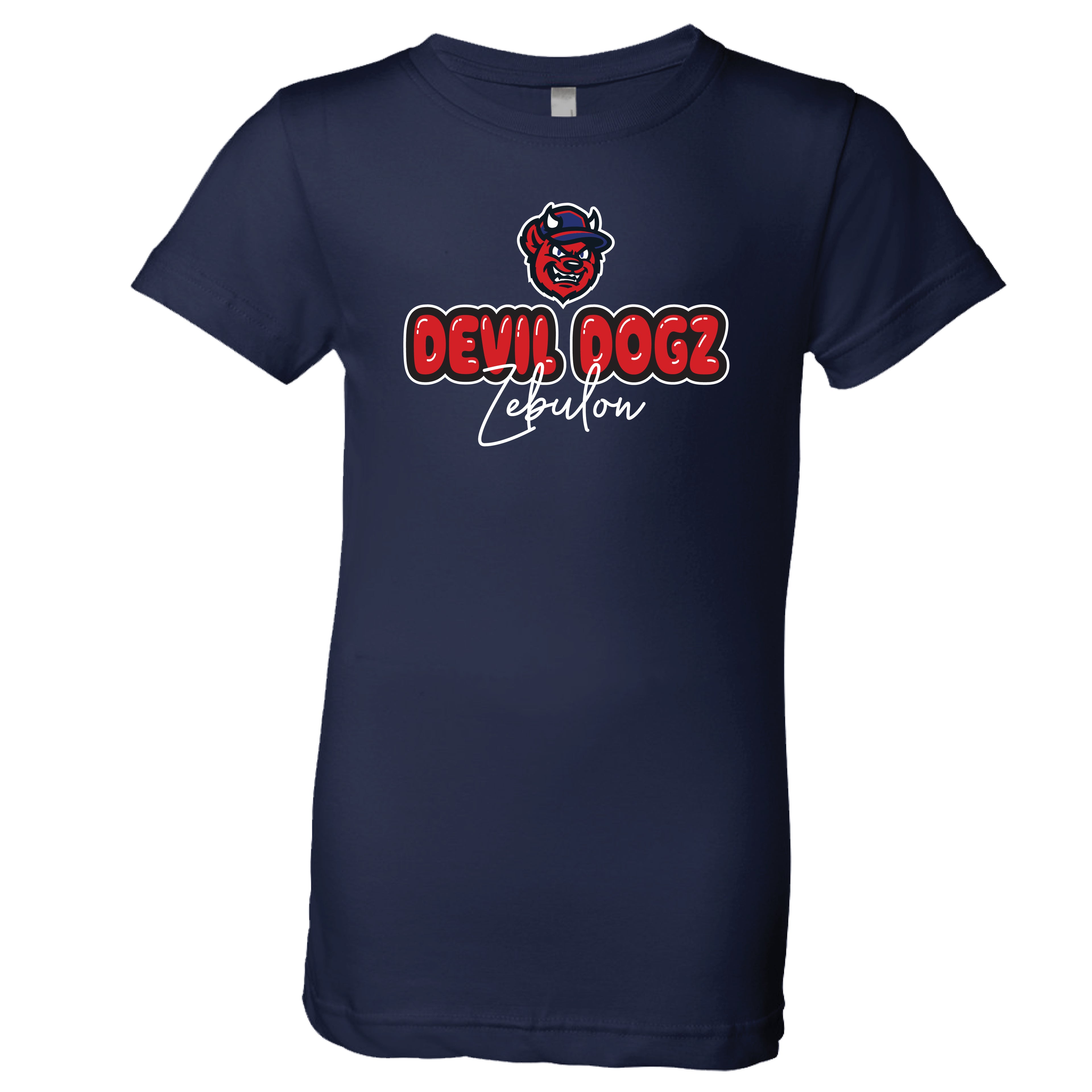 Zebulon Devil Dogz Youth Girls Bubby Tee