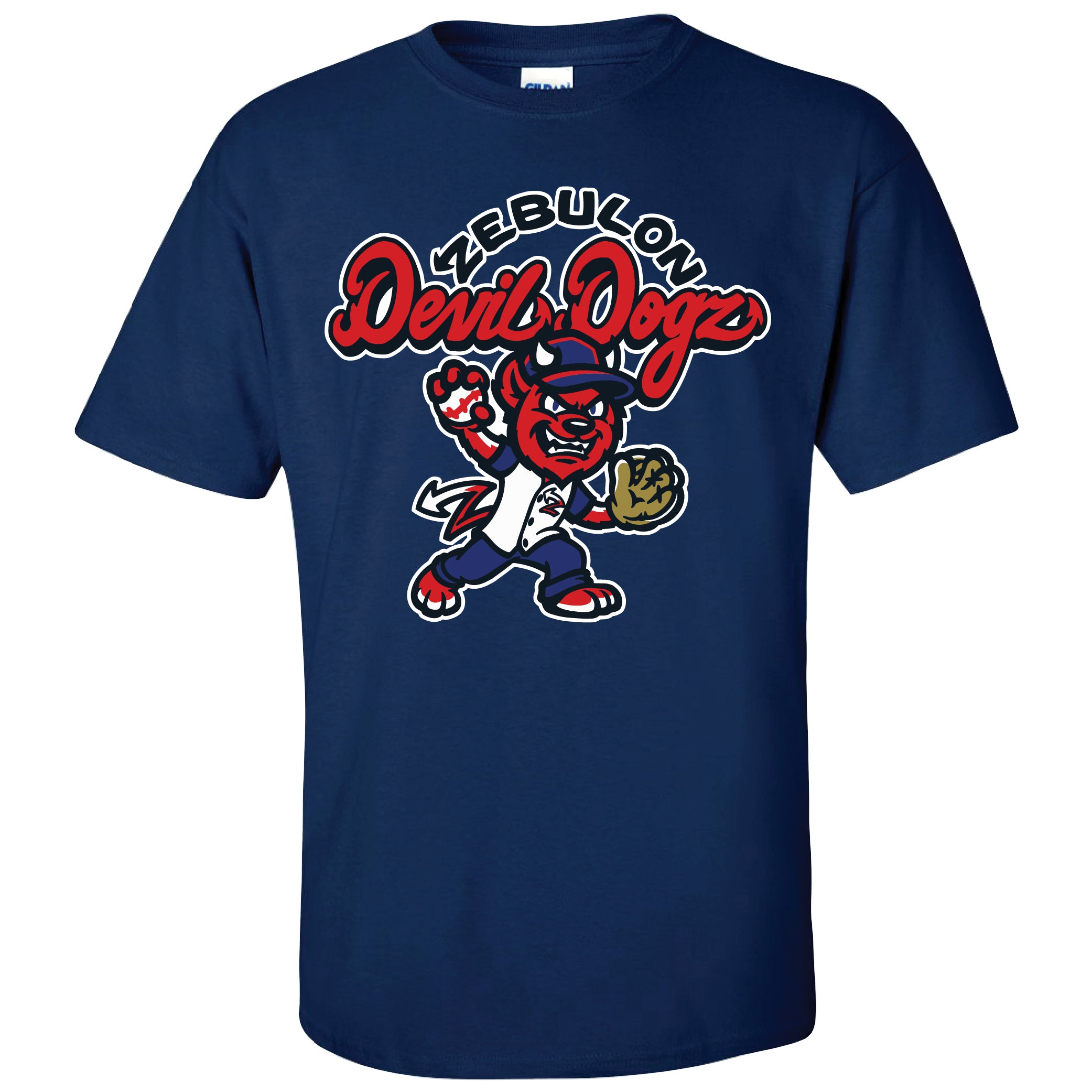 Zebulon Devil Dogz Navy Arch Tee