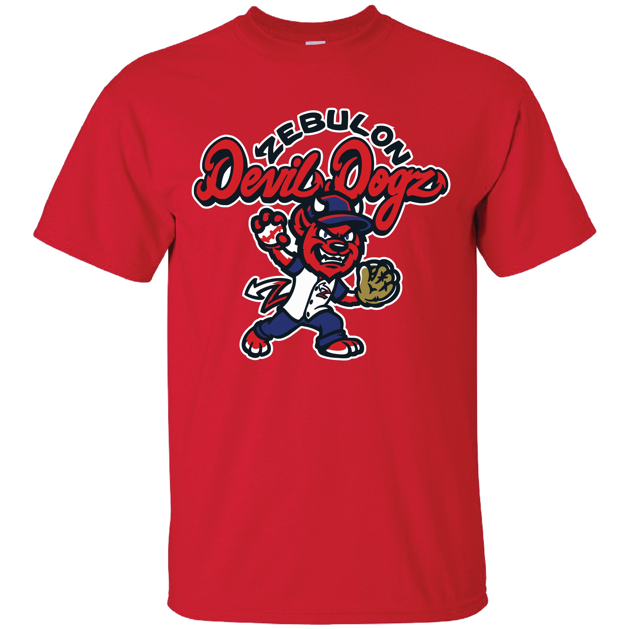 Zebulon Devil Dogz Red Arch Tee