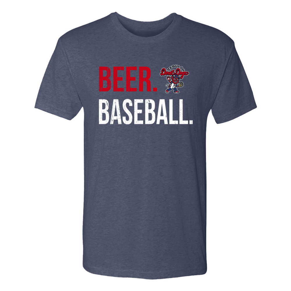 Zebulon Devil Dogz Adult Beer. Baseball Tee