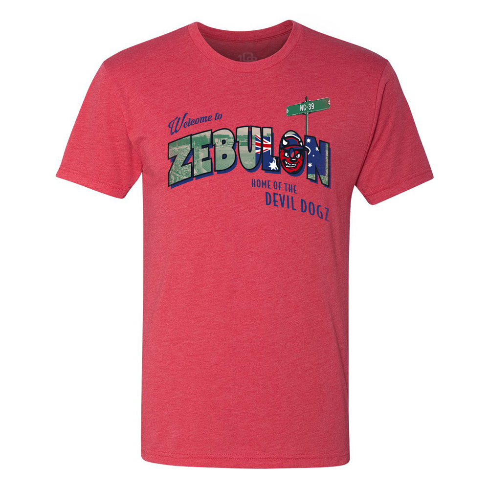 Zebulon Devil Dogs Adult Postcard Tee
