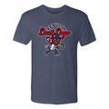 Zebulon Devil Dogz Adult Heathered Navy Vintage Tee