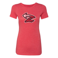 Zebulon Devil Dogz Women's Red Flowery Tee