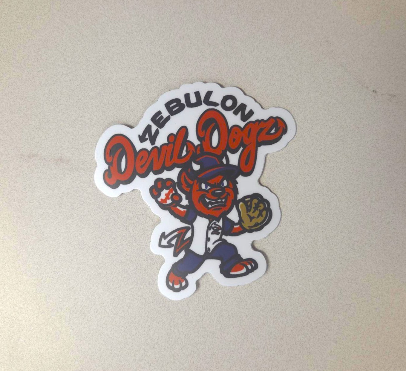 Zebulon Devil Dogs 3x3 Sticker