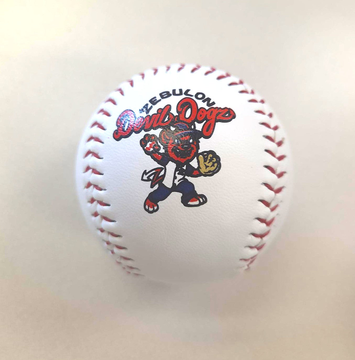 Zebulon Devil Dogs White Baseball